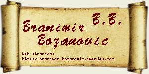 Branimir Božanović vizit kartica